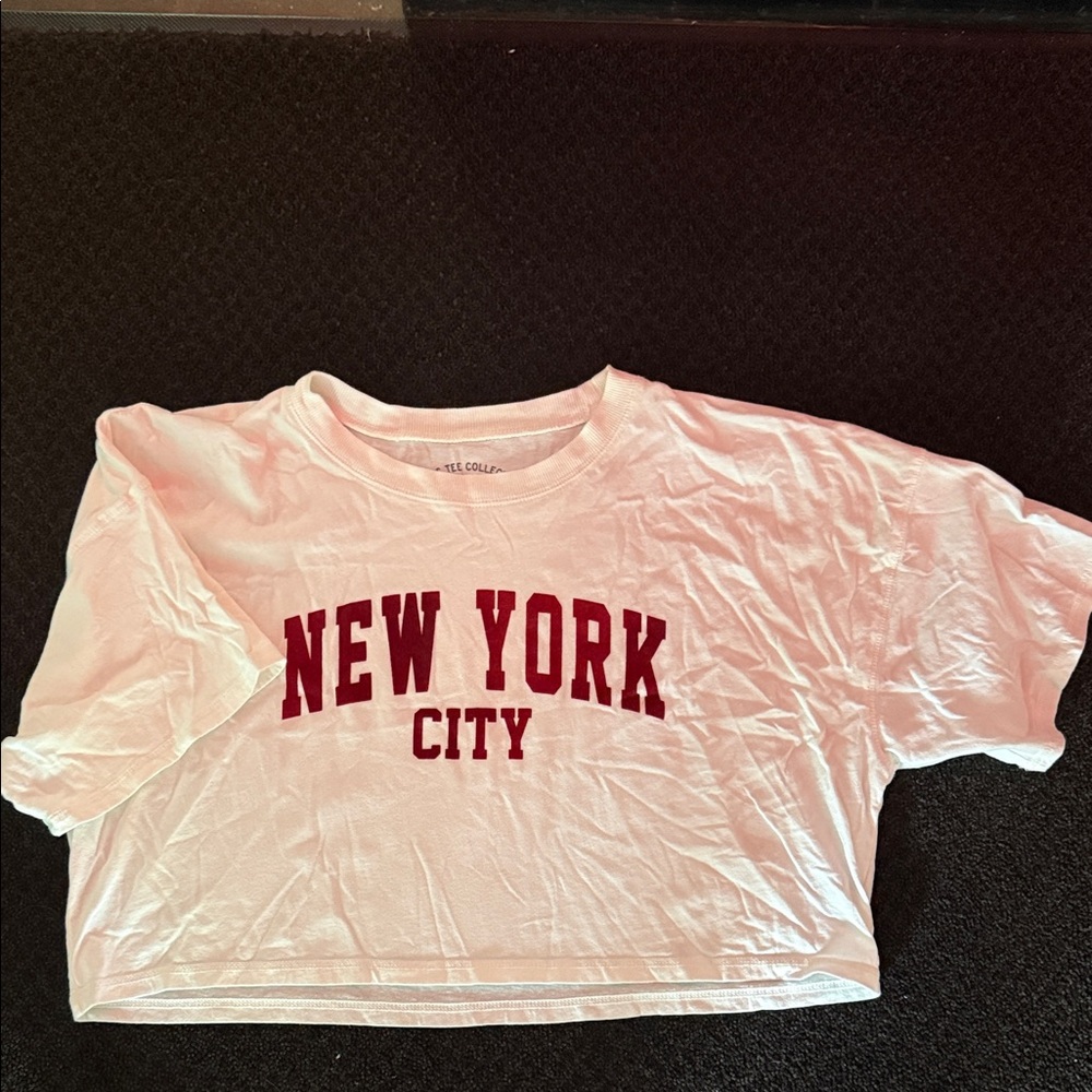 Aeropostale Pink Crop Boyfriend Tee